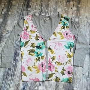 Beautiful Button-Down Flowered Top